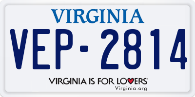 VA license plate VEP2814