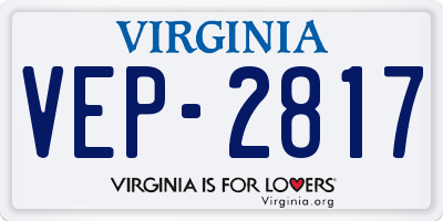 VA license plate VEP2817