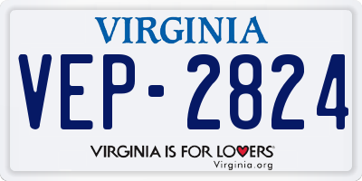 VA license plate VEP2824