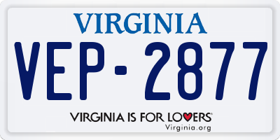 VA license plate VEP2877