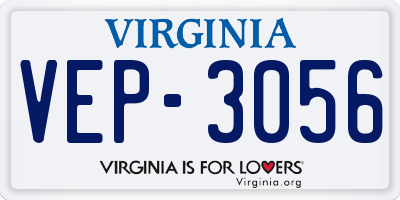 VA license plate VEP3056