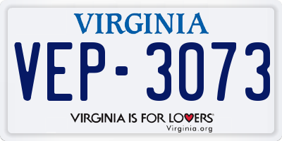 VA license plate VEP3073