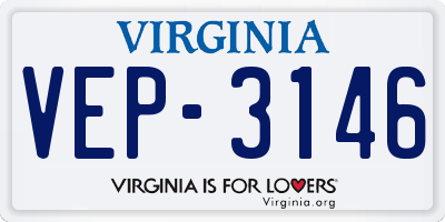 VA license plate VEP3146