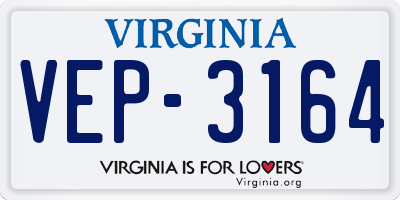 VA license plate VEP3164