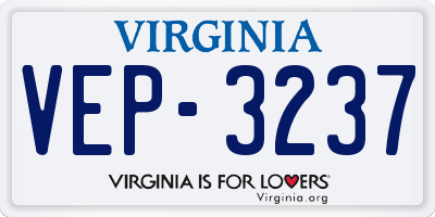VA license plate VEP3237