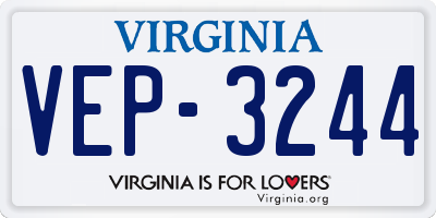 VA license plate VEP3244