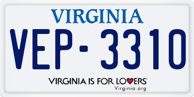 VA license plate VEP3310