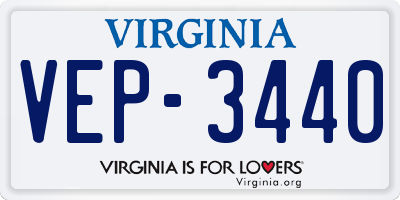 VA license plate VEP3440