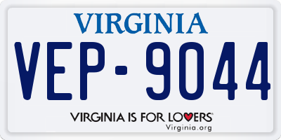 VA license plate VEP9044