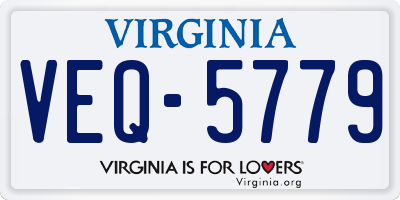 VA license plate VEQ5779