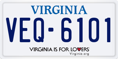 VA license plate VEQ6101