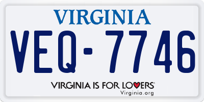 VA license plate VEQ7746
