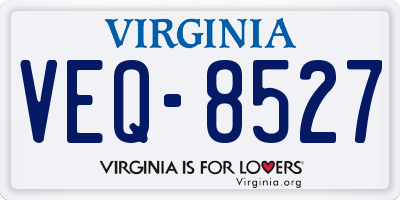 VA license plate VEQ8527