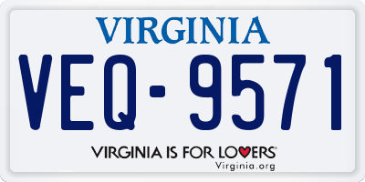 VA license plate VEQ9571