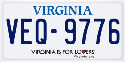 VA license plate VEQ9776