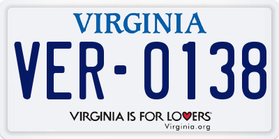 VA license plate VER0138