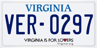 VA license plate VER0297