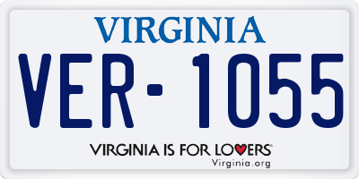 VA license plate VER1055