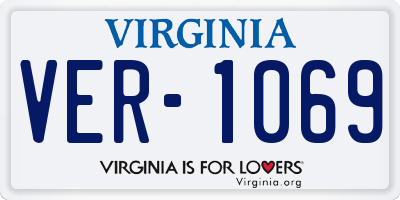 VA license plate VER1069