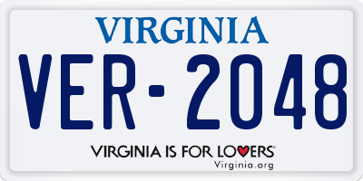 VA license plate VER2048