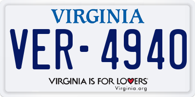 VA license plate VER4940