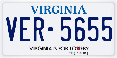 VA license plate VER5655