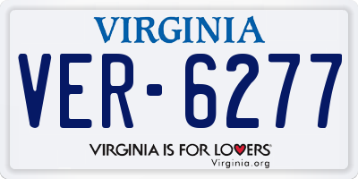 VA license plate VER6277