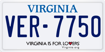 VA license plate VER7750