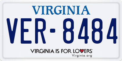 VA license plate VER8484
