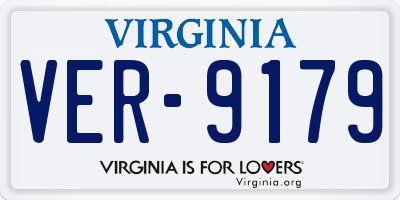 VA license plate VER9179