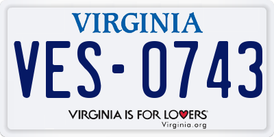 VA license plate VES0743