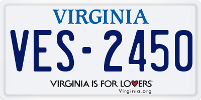 VA license plate VES2450