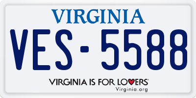 VA license plate VES5588
