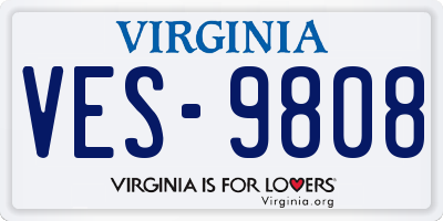 VA license plate VES9808