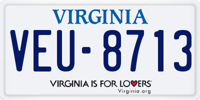 VA license plate VEU8713