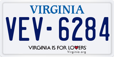 VA license plate VEV6284