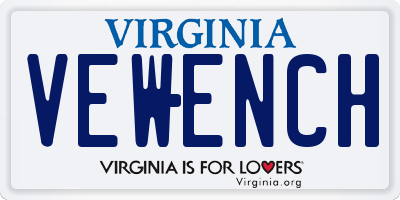 VA license plate VEWENCH