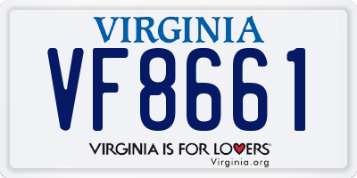 VA license plate VF8661