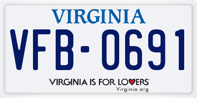 VA license plate VFB0691