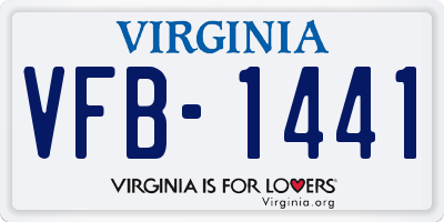 VA license plate VFB1441