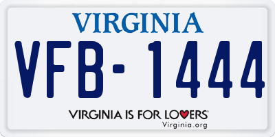VA license plate VFB1444