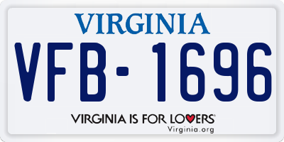 VA license plate VFB1696