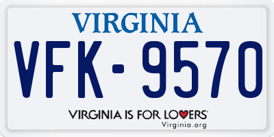 VA license plate VFK9570