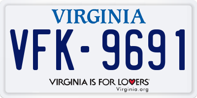 VA license plate VFK9691