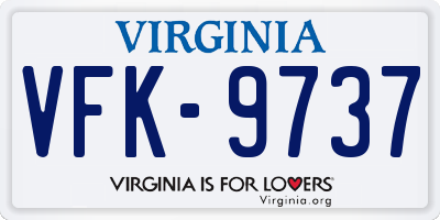 VA license plate VFK9737