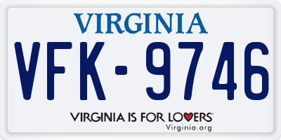 VA license plate VFK9746