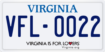 VA license plate VFL0022