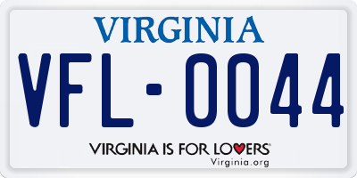 VA license plate VFL0044