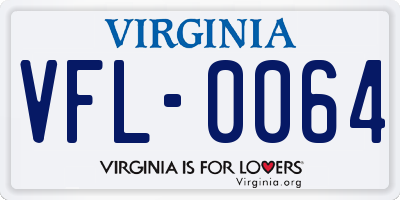 VA license plate VFL0064