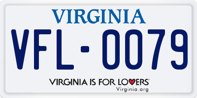 VA license plate VFL0079
